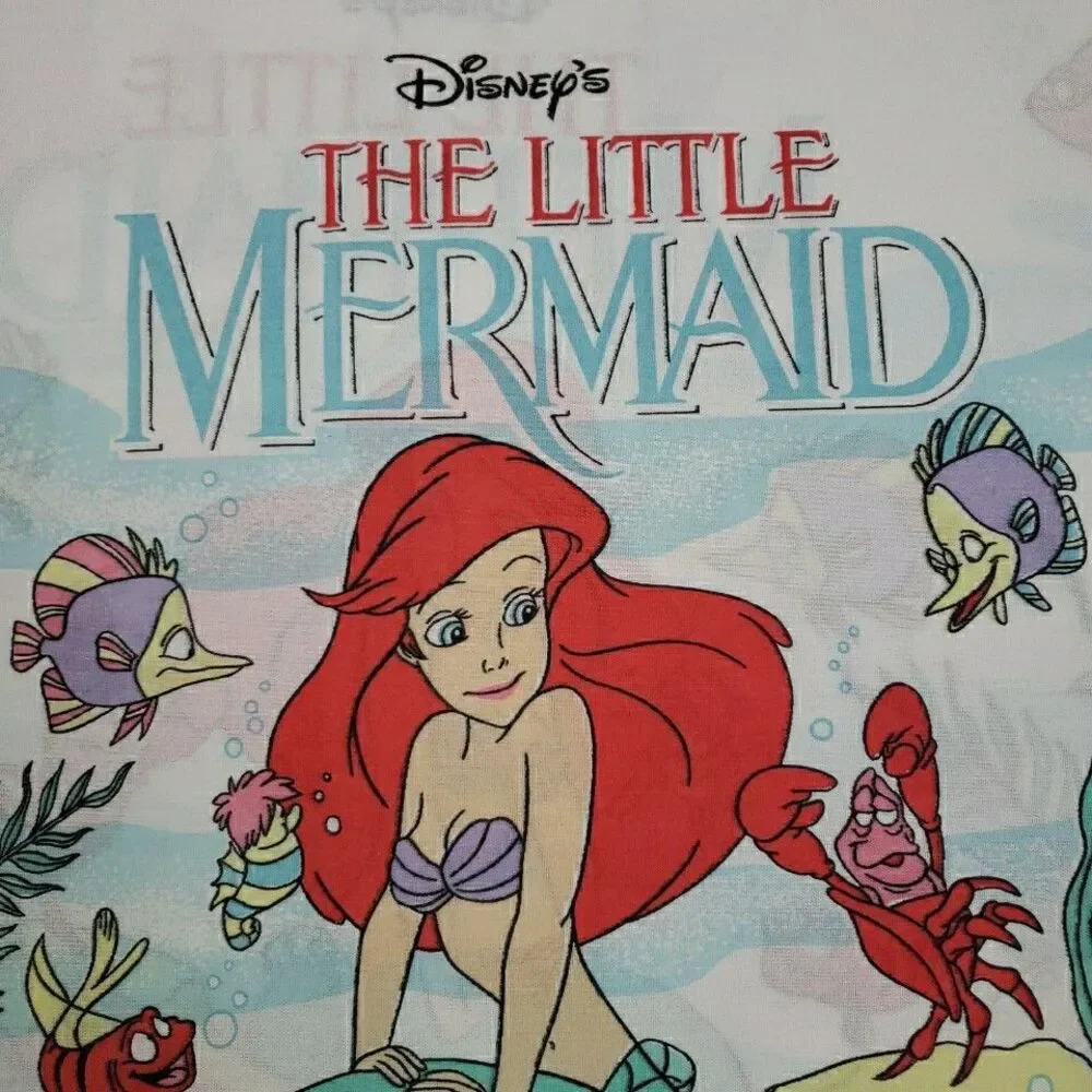 2 Vintage Disney Little Mermaid Standard Pillow Case 20